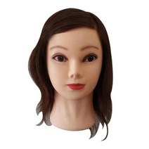 여성용 인모 연습용 통가발 15cm HG-50, 갈색, 1개