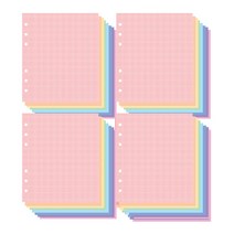 잼스튜디오 6공 컬러 그리드 리필 속지 A 4p, 32매