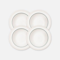 쓰임 레트로 라인 찬기 소, 빈티지블루, 4개