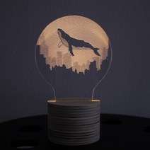 코카브 LED 무드등 + 선물 포장, 고래