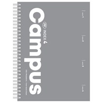 스위트데이 7000 캠퍼스 PP 인덱스 4 유선노트, 그레이, 1개