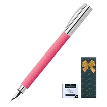 파버카스텔 엠비션 핑크선셋 만년필 + 카트리지 기프트 세트, 핑크(만년필), 청색, 흑색(카트리지), F