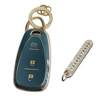 루루형제 스마트 자동차 키케이스 4버튼 + 번호키링 + 가죽리본키링 세트 AC-03 쉐보레 더뉴스파크/올뉴크루즈/더뉴 말리부/트레일블레이저/라세티, AC-02, 스카이그레이