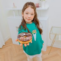 릴리푸리 여아용 꽃다발 기모 맨투맨