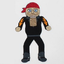 캐릭터 와펜 두건쓴바이커 60 x 97 mm, 혼합색상, 1개