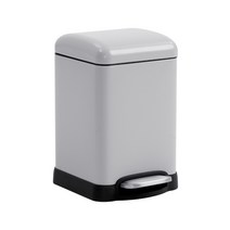 하우스레시피 밀리 무소음 페달 정사각 휴지통 6L, 그레이, 1개
