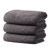 소프트터치 프리미엄 코튼 호텔타올 200g 40수 코마사, 블랙그레이, 3개