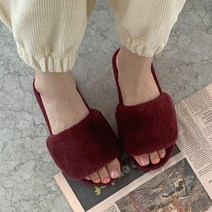 여성용 쇼핏양털 슬리퍼 L