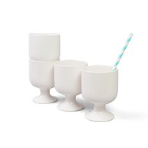 보울보울 볼볼홈파티 고블렛잔 400ml, 밀크화이트, 4개