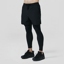 뮬라웨어 남성용 투인원 레깅스 MMNBLG604