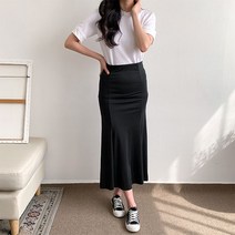헤이진 쫀쫀 스판 머메이드 밴딩 스커트 SK14