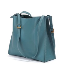 대용량 통근 가죽 원 숄더 토트 숄더 크로스백