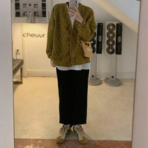 패션풀 여성용 버니 다이아 링클 가디건 27204