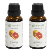 쟈니스헬리 아로마 에센셜 그레이프프루트 오일, 30ml, 2개