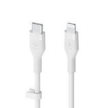 벨킨 플렉스 USB C-라이트닝 아이폰 고속 충전 케이블 CAA009bt1M, 1m, 화이트