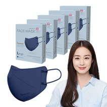 아이바나리 페이스 마스크 대형 L, 10개입, 5개, 네이비 피오니