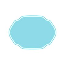 마켓감성 포인트 라인 실리콘 플레이스 매트, 클로버 하늘, 45 x 32 cm