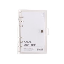 미뉴잇 투명 컬러 바인더 A6 6공, 실버, 1개