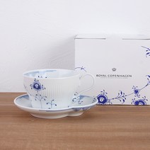 로얄코펜하겐 블루 엘레먼츠 티잔 & 소서, 혼합색상, 1세트