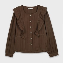 미쏘 프릴 단추포인트 블라우스