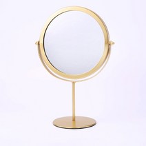 네이처타임즈 심플 북유럽 회전 탁상거울 롱, 골드