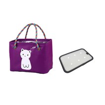 애교고양이 물 빠지는 목욕가방, 1개, 퍼플