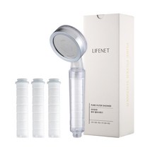 라이프넷 퓨어 필터샤워기 + 바디필터 4p 세트, 1세트