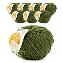 쎄비 로미오 뜨개실 50g x 8p, 올리브그린, 120m