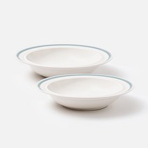 쓰임 레트로 라인 파스타볼 중, 빈티지 블루, 2개