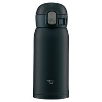 조지루시 심리스 보온보냉 원터치 텀블러, 블랙(BA), 360ml