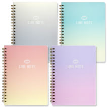 포포팬시 라인 PP 그라데이션 노트 4종 세트 B5, GRAY, MINT, CORAL, PURPLE, 1세트