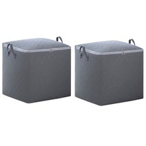 모나코올리브 초대형 이불 정리 파우치 100L, 그레이, 2개