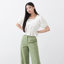 미쏘 스퀘어넥 밴딩블라우스