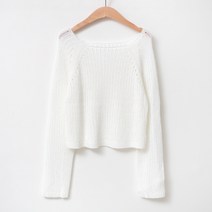 여성용 럽스 리버 루즈 여리핏 입술넥 니트