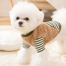 파스텔펫 반려동물 단가라 뽀글이 맨투맨, 브라운