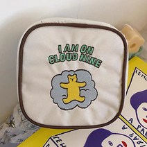 마이 버디 베어 클라우드 프렌즈 자수 사각 파우치