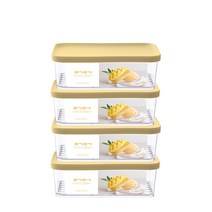 로이첸 차곡차곡 밀폐용기 버터 1000ml, 4개, 1개