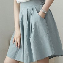 풍깍쟁이 여성용 와이드 심플 5부 반바지