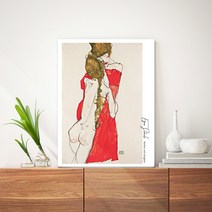 오홀리브 액자테이블 중 72 x 48 x 27 cm 기본다리, 에곤쉴레 B
