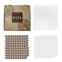 피자박스 브라운 30.48cm 100p + 사각 종이깔지 30.48cm 100p, 1개입, 1세트