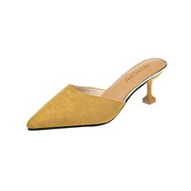 여성용 심플 스웨이드 벨벳 스텔레토 블로퍼