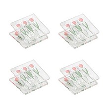 다아모아 아크릴 플라워 메모집게 4p, 레드튤립