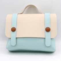 JCP 차량용 투톤 도트백 티슈커버, 스카이