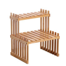 AppleMint 나만의 비밀정원 화분 진열대 A27, 내추럴 우드, 2단