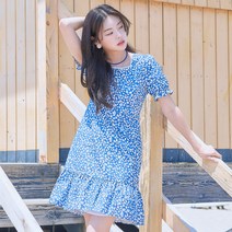 로엠 스퀘어넥 미니 원피스