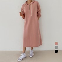 바블링브룩 여성용 반집업 후드 롱 원피스