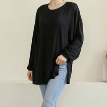 비나인 여성용 야로우 옆트임 티셔츠