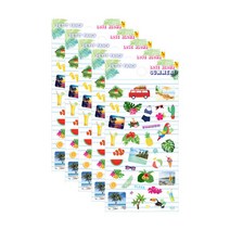 쁘띠팬시 시즌 여름 러브알로하 스티커 DA5454, 혼합색상, 5개