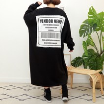 후니네 바코드 빅사이즈 임산부 기모 원피스