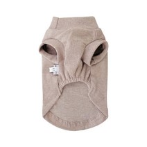랜보어 반려동물 심플 베이직 터틀넥 티셔츠, 베이지